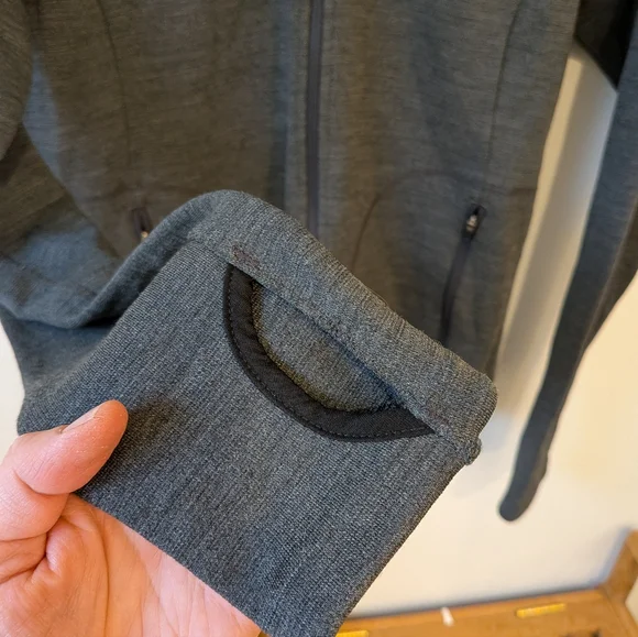 Ibex Women's Grey 100% Merino Wool Full Zip Hoodie Sweatshirt Jacket Large - Picture 3 of 7